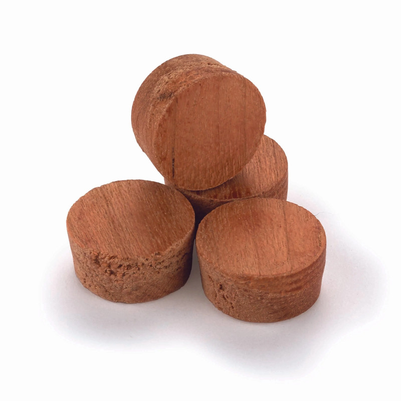 Side Grain Screw Hole Plug - 15 Piece - Diameter:3/8" - Species:Cherry